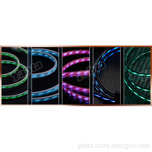 80Cm LED visible light-up usb charger cable for iphone 5 5S 5C